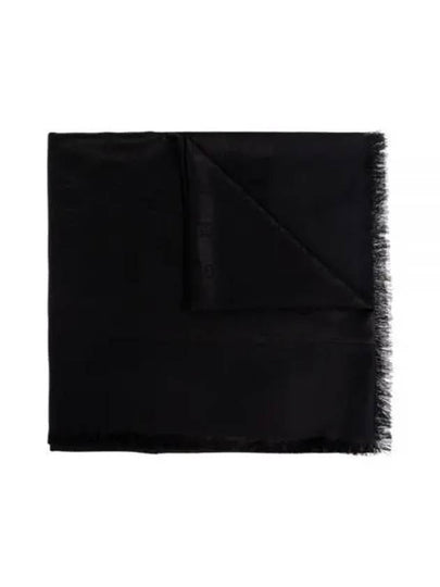 Silk Cotton Jacquard Muffler Black - GUCCI - BALAAN 2