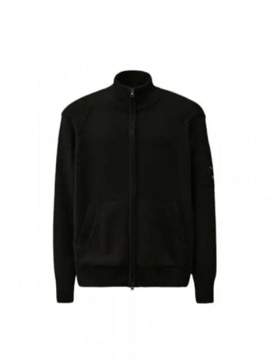 Lambswool GRS Zipped Cardigan Black - CP COMPANY - BALAAN 2