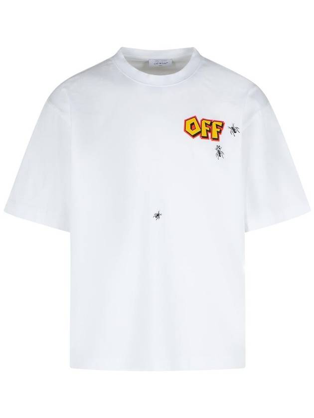 Off-White 'Arrow' White Cotton T-Shirt - OFF WHITE - BALAAN 1