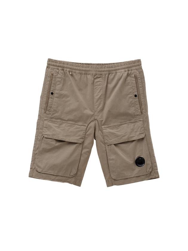 Twill Stretch Lens Utility Shorts Beige - CP COMPANY - BALAAN 1