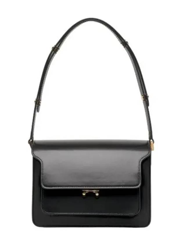 Medium shiny leather trunk shoulder bag black - MARNI - BALAAN 1