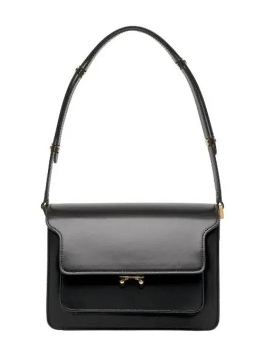 Medium shiny leather trunk shoulder bag black - MARNI - BALAAN 1