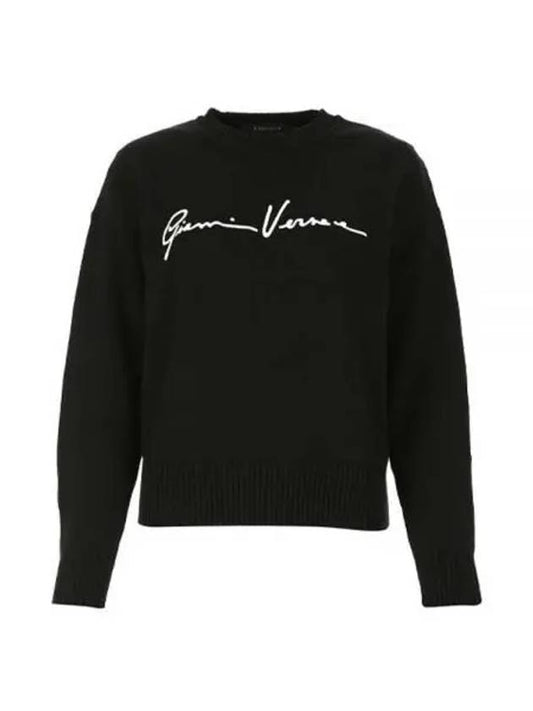 Signature Logo Knit Top Black - VERSACE - BALAAN 2