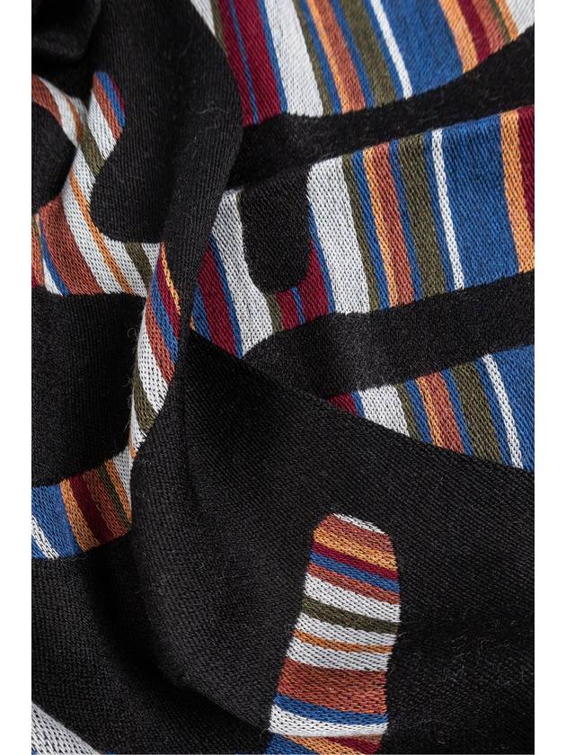 Paul Smith Wool Scarf With Logo, Men's, Black - PAUL SMITH - BALAAN 3