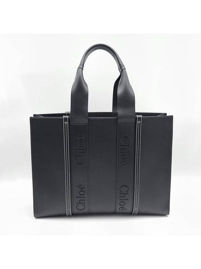 Woody Large Tote Bag Black - CHLOE - BALAAN 2