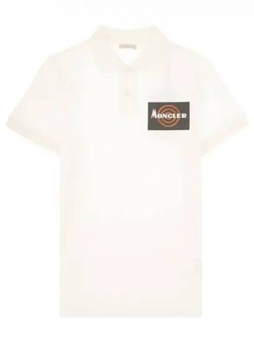 8324500 84556 004 MAGLIA Chest Patch Polo T Shirt White Men s TR 270198 - MONCLER - BALAAN 1