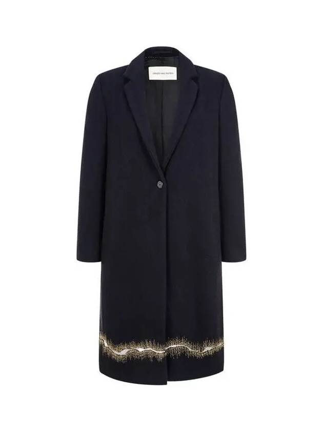 Women s Beaded Line One Button Boucle Coat Black - DRIES VAN NOTEN - BALAAN 1