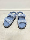 Monogram Paseo Velcro Denim Flat Sandals 37 - LOUIS VUITTON - BALAAN 3