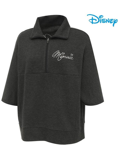 Women s loose fit half anorak zip up t shirt DO3LTV016 - DISNEY GOLF - BALAAN 2