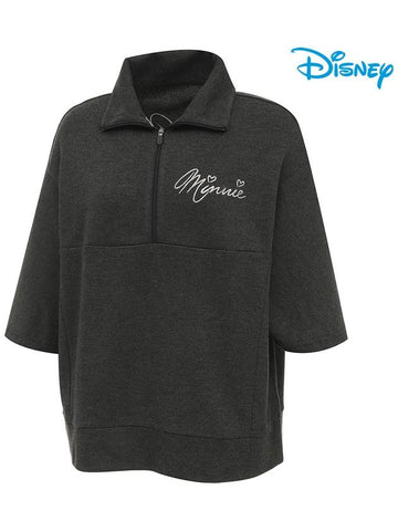 Women s loose fit half anorak zip up t shirt DO3LTV016 - DISNEY GOLF - BALAAN 1