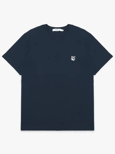 Grey Fox Head Patch Classic Short Sleeve T-Shirt Navy - MAISON KITSUNE - BALAAN 2