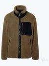 Men's Sagrek Shearling Fleece Zip-Up Jacket Brown - MOOSE KNUCKLES - BALAAN 2