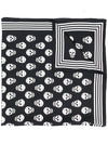 Skull Print Silk Scarf Black - ALEXANDER MCQUEEN - BALAAN 1