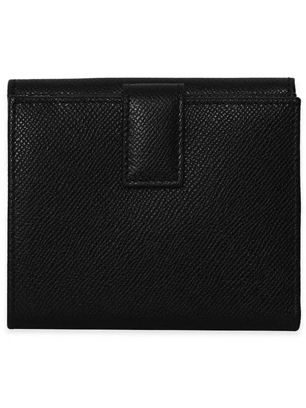 Gancini Leather Half Wallet Black - SALVATORE FERRAGAMO - BALAAN 6