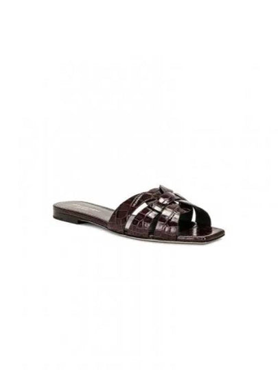 Women's Tribute Slippers Burgundy - SAINT LAURENT - BALAAN 2