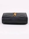 YSL gold plated black card holder wallet 530841 - SAINT LAURENT - BALAAN 7