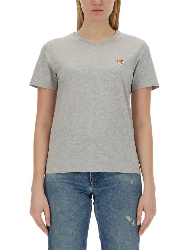 Fox Head Patch Regular Short Sleeve T-Shirt Grey - MAISON KITSUNE - BALAAN 2