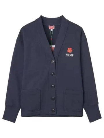 Paris Bokeh Flower Cardigan Navy - KENZO - BALAAN 1