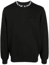 Double-Sided Logo Collar Sweatshirt Black - LACOSTE - BALAAN 1