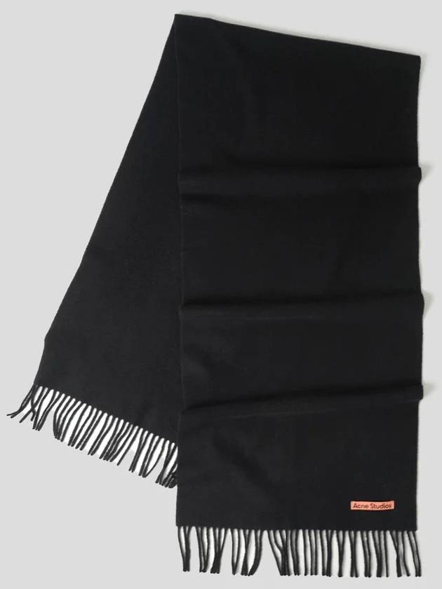 Wool Fringe Muffler Black - ACNE STUDIOS - BALAAN 2