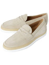 Suede Penny Loafer Beige - TOD'S - BALAAN 2