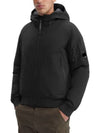 Pro-Tech Ribbed Hooded Jacket Black - CP COMPANY - BALAAN 5