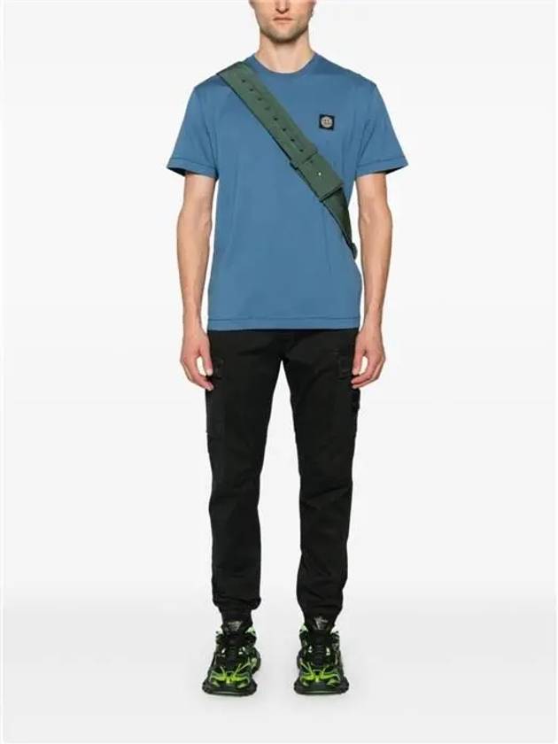 Stretch Cotton Cargo Straight Pants Black - STONE ISLAND - BALAAN 5