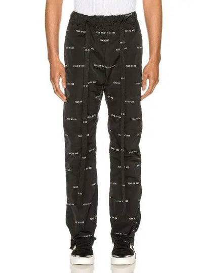 All Over Print Baggy Track Pants Black - FEAR OF GOD - BALAAN 2