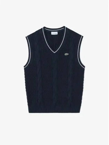 Men s Tipping Point Cable Vest AF712E 54NH HD Domestic Product GQ2N24082229397 - LACOSTE - BALAAN 1