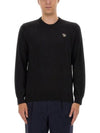 Zebra Patch Crew Neck Knit Top Black - PAUL SMITH - BALAAN 4