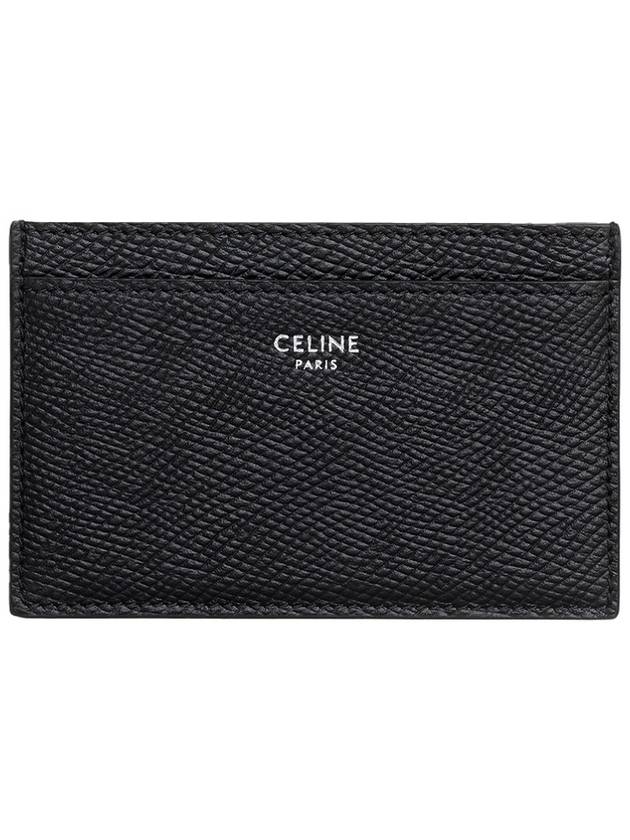 Logo Grain Card Wallet Black - CELINE - BALAAN 2