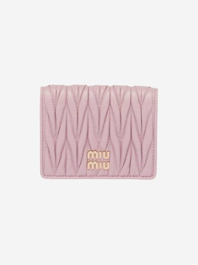 Matelasse Leather Half Wallet Alabaster Pink - MIU MIU - BALAAN 2