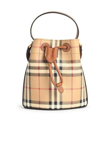 Check Bucket Bag Beige - BURBERRY - BALAAN 1