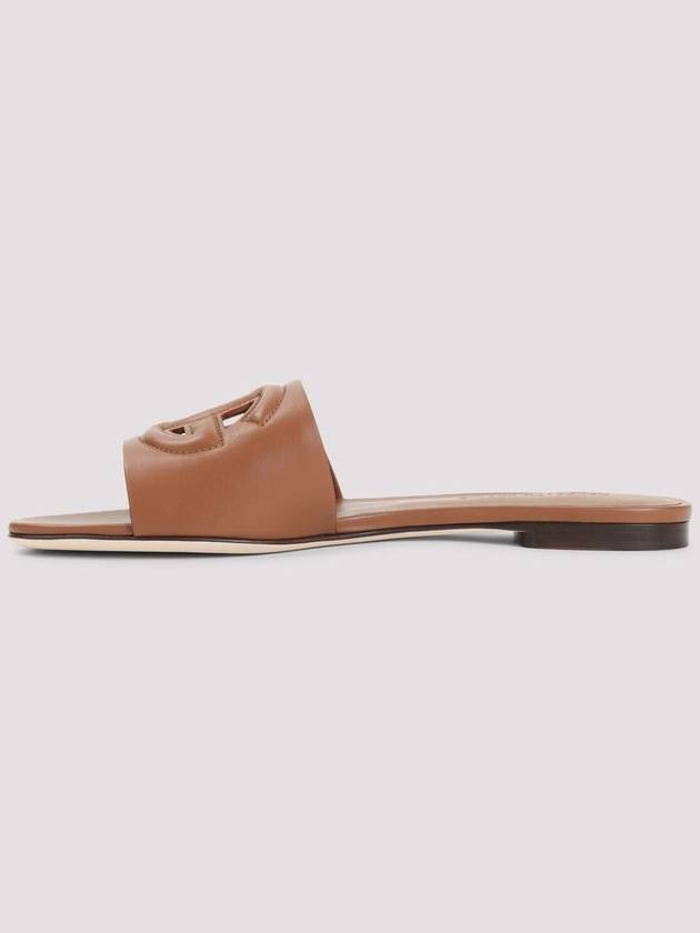 DG Millennial Logo Mule Sandals Brown - DOLCE&GABBANA - BALAAN 3