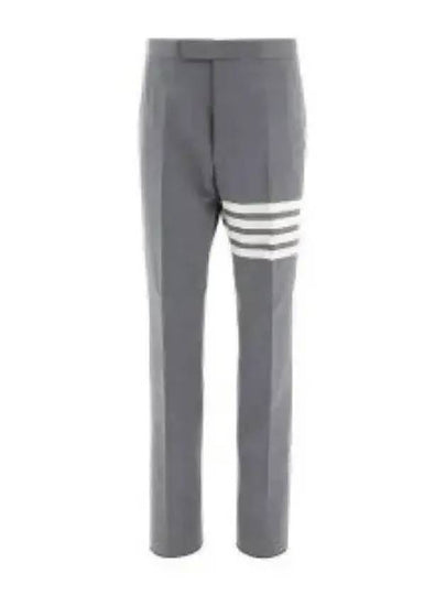 Diagonal Plain Weave Classic Wool Slacks Medium Grey - THOM BROWNE - BALAAN 2