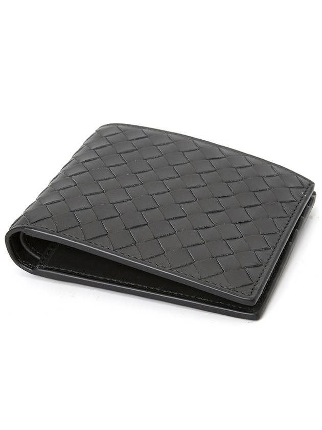 Men's Intrecciato Half Wallet Dark Grey - BOTTEGA VENETA - BALAAN 4