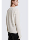 Back Stitch Crew Neck Knit Top Cream - MAISON MARGIELA - BALAAN 3