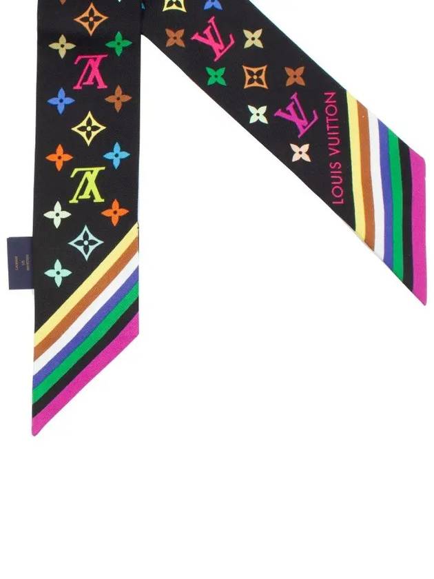 Monogram Multicolor BB Bandeau Silk Scarf Black - LOUIS VUITTON - BALAAN 3