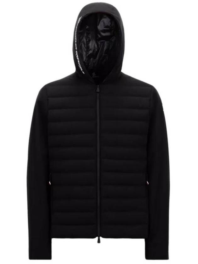 Grenoble Padded Zip-Up Hoodie Black - MONCLER - BALAAN 1