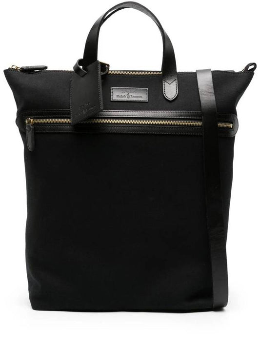 Logo Patch Tote Bag Black - POLO RALPH LAUREN - BALAAN 2