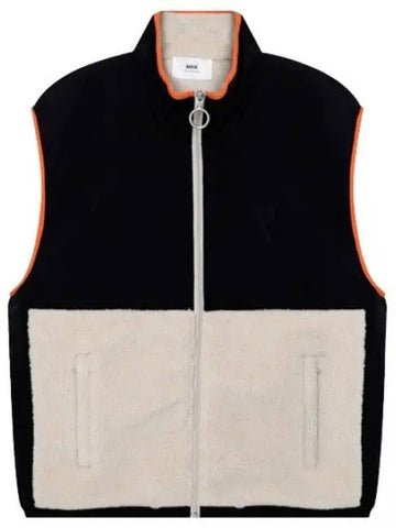 Chainstitched Heart Logo Fleece Vest Men s - AMI - BALAAN 1