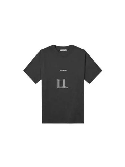 Logo Crew Neck Short Sleeve T-Shirt Black - ACNE STUDIOS - BALAAN 2