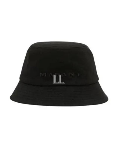 Embroidered Logo Bucket Hat Black - ISABEL MARANT - BALAAN 2