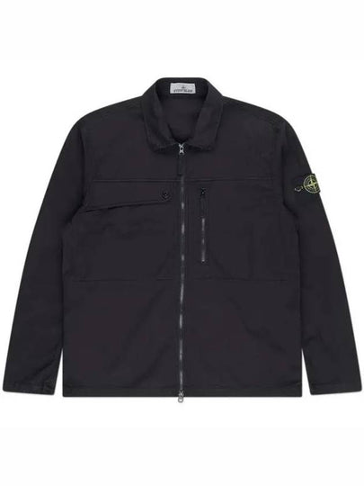 Supima Cotton Twill Stretch-TC Jacket Black - STONE ISLAND - BALAAN 2