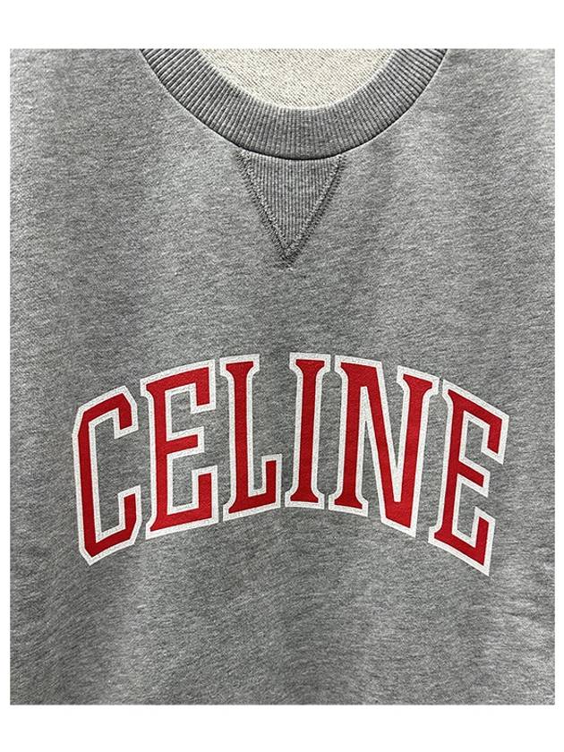 Logo Print Sweatshirt Grey - CELINE - BALAAN 6