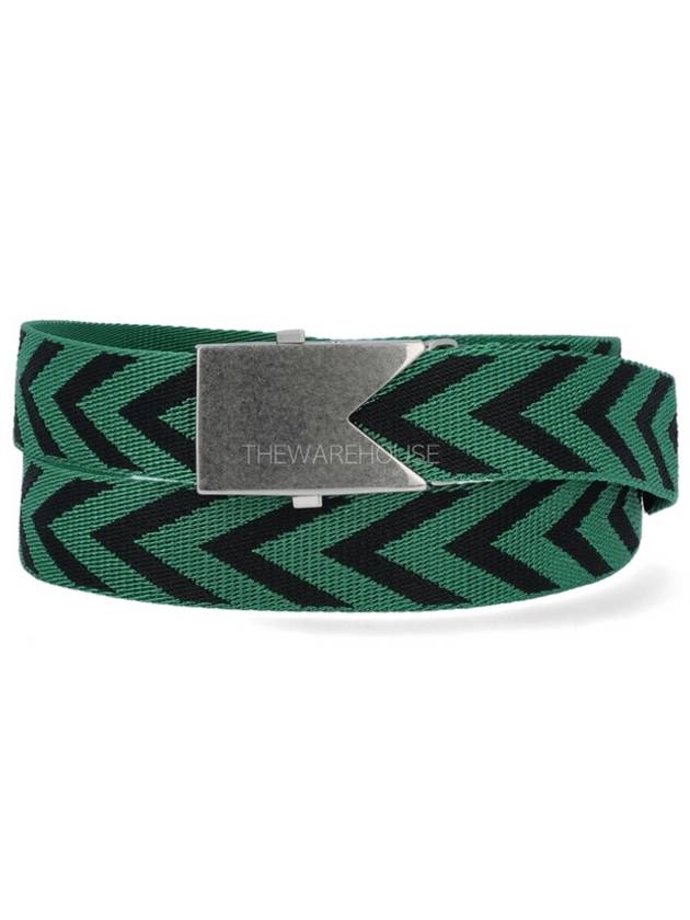 Chevron Buckle Belt Green - BOTTEGA VENETA - BALAAN 2