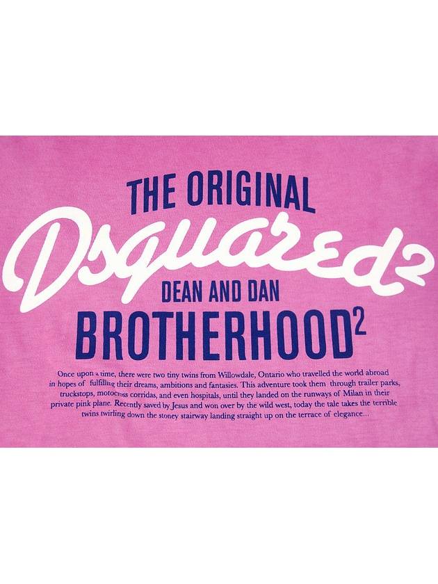 Logo Short Sleeve T-Shirt Pink - DSQUARED2 - BALAAN 6