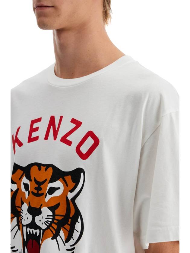 Lucky Tiger Short Sleeve T-Shirt White - KENZO - BALAAN 5