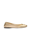 Nappa Leather Ballerina Flats Platinum - PRADA - BALAAN 1