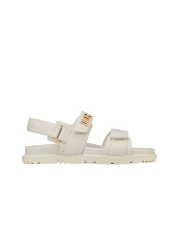 Dioract Strap Lambskin Sandals White - DIOR - BALAAN 1